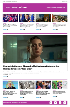Cover of Euronews Culture and Sport (Portuguese)