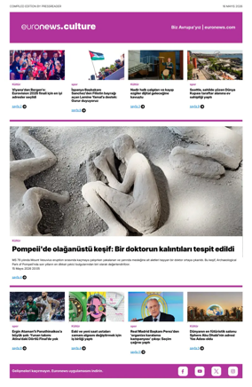 Cover of Euronews Culture and Sport (Turkish) Compiled Edition