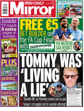 Cover of Irish Daily Mirror