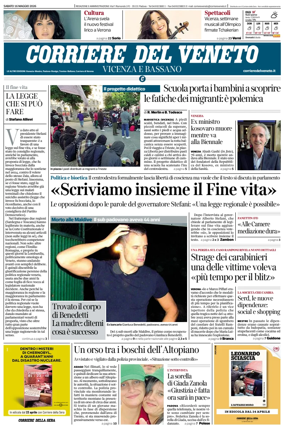 Cover of Corriere del Veneto (Vicenza e Bassano)