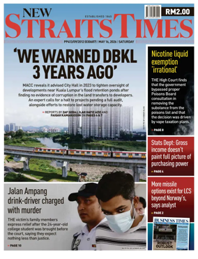 Cover of New Straits Times