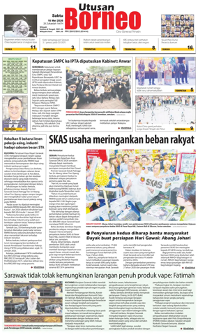 Cover of Utusan Borneo (Sarawak)