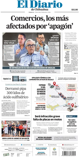 Cover of El Diario de Chihuahua