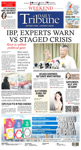 Cover of Daily Tribune (Philippines)