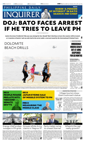 Cover of Philippine Daily Inquirer