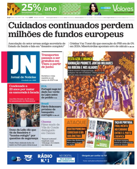 Cover of Jornal de Noticias