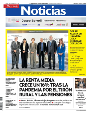 Cover of Diario de Noticias (Spain)