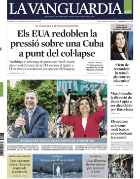 Cover of La Vanguardia (Catalonia - 1st edition)