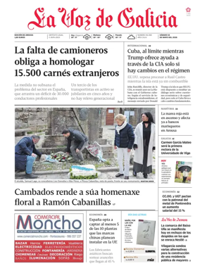 Cover of La Voz de Galicia (Arousa)