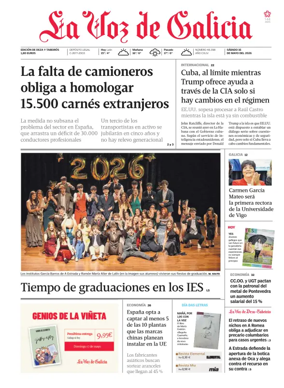 Cover of La Voz de Galicia (Deza)
