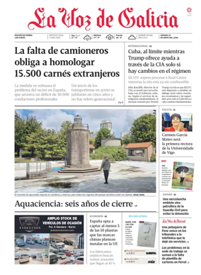 Cover of La Voz de Galicia (Ferrol)