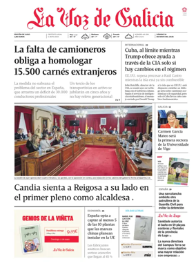 Cover of La Voz de Galicia (Lugo)