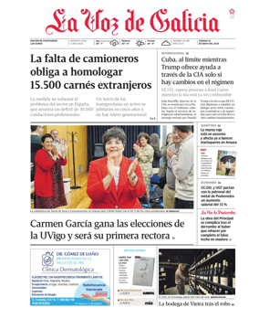 Cover of La Voz de Galicia (Pontevedra)