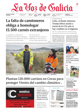 Cover of La Voz de Galicia (Viveiro)
