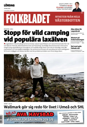 Cover of Folkbladet Vasterbotten
