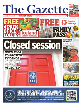 Cover of Teesside Evening Gazette