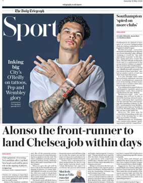 Cover of The Daily Telegraph - Sport Saturday