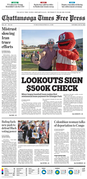 Cover of Chattanooga Times Free Press
