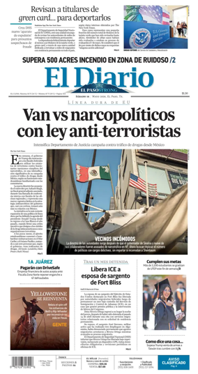 Cover of El Diario de El Paso