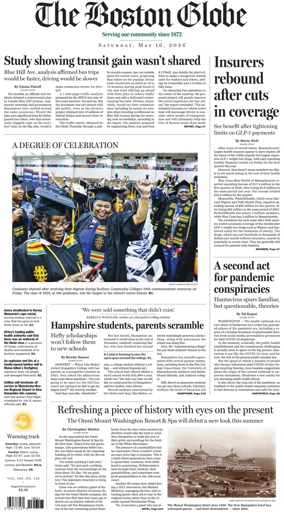 Cover of The Boston Globe