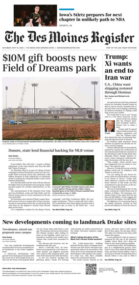 Cover of The Des Moines Register