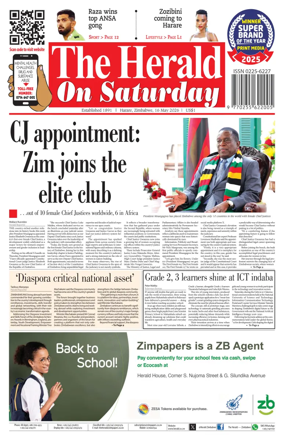 Cover of The Herald (Zimbabwe)