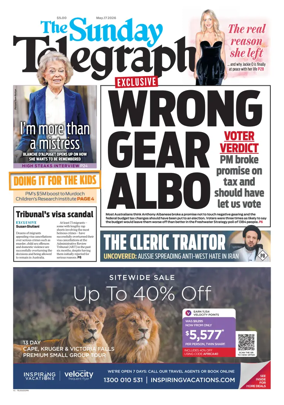 Cover of The Daily Telegraph (Sydney)