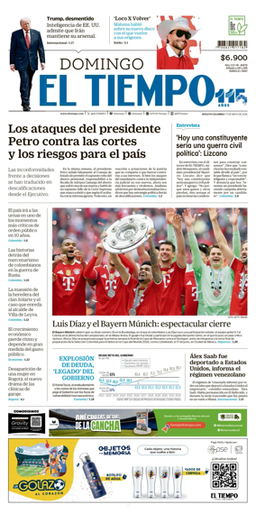 Cover of El Tiempo (Bogota)
