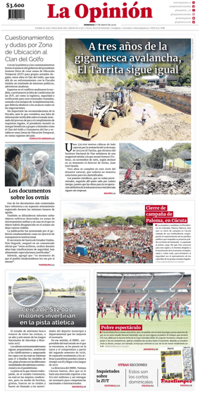 Cover of La Opinion