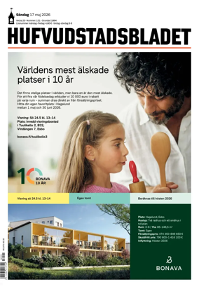 Cover of Hufvudstadsbladet