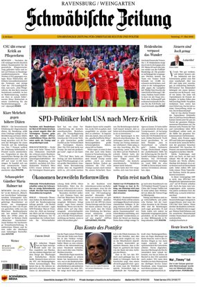 Cover of Schwabische Zeitung (Ravensburg / Weingarten)