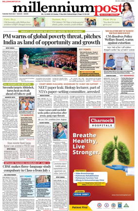 Cover of Millennium Post (Kolkata)