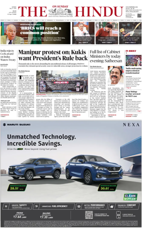 Cover of The Hindu (Delhi)