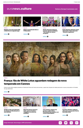 Cover of Euronews Culture and Sport (Portuguese)