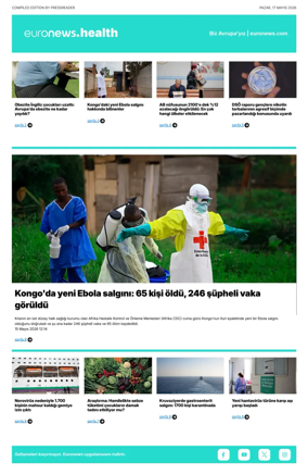 Cover of Euronews Health (Turkish) Compiled Edition