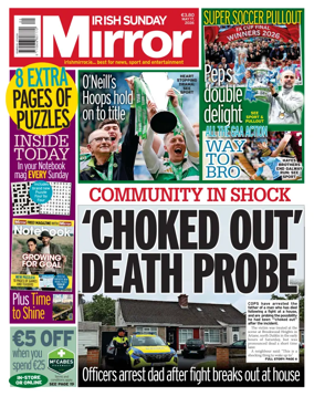 Cover of Irish Sunday Mirror