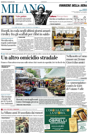 Cover of Corriere della Sera (Milano)
