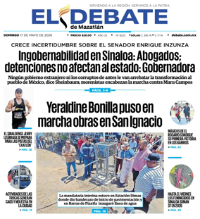 Cover of El Debate de Mazatlan