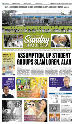Cover of Philippine Daily Inquirer