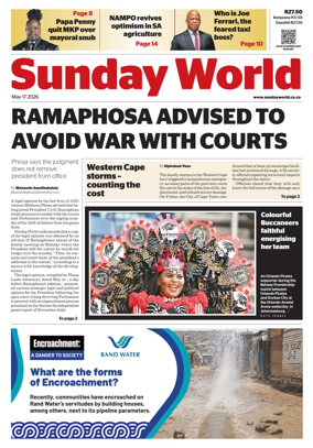 Cover of Sunday World (South Africa)