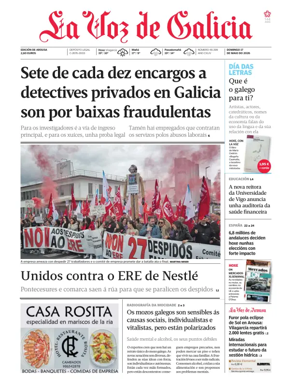 Cover of La Voz de Galicia (Arousa)