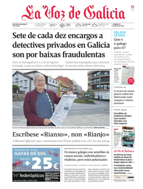 Cover of La Voz de Galicia (Barbanza)