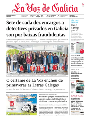 Cover of La Voz de Galicia (Carballo)