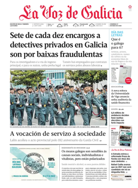 Cover of La Voz de Galicia (Deza)