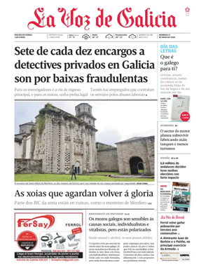 Cover of La Voz de Galicia (Ferrol)