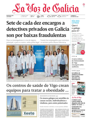 Cover of La Voz de Galicia (Vigo)