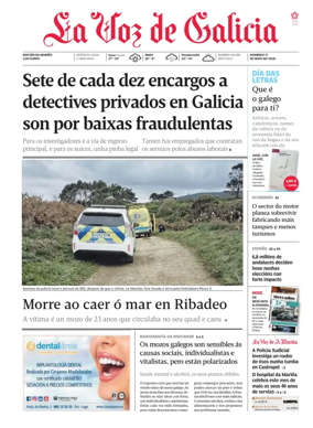 Cover of La Voz de Galicia (Viveiro)