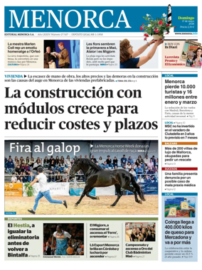 Cover of Menorca Diario Insular