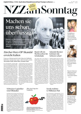 Cover of Neue Zurcher Zeitung Sunday