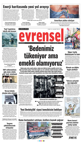 Cover of Evrensel Gazetesi
